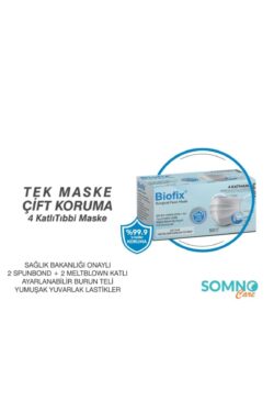 Biofix Meltblown 4 Katmanlı Telli Cerrahi Maske 2 Kat Daha Fazla Koruma (150 Adet) 3 Paket 50’Li - Görsel 2