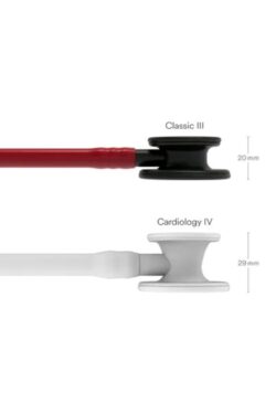 3M Littmann Classic Iıı Stetoskop 5868, Siyah Dinleme Çanı, 27 Inç, Bordo Hortum - Görsel 3