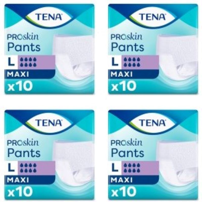 tena-proskin-pants-maxi-8-damla-emici-kulot-buyuk-boy-large-10lu-4-paket-40-adet_661547910d4eb.jpeg Tena Proskin Pants Maxi 8 damla Emici Külot Büyük Boy Large 10'lu 4 paket / 40 adet - Görsel 1