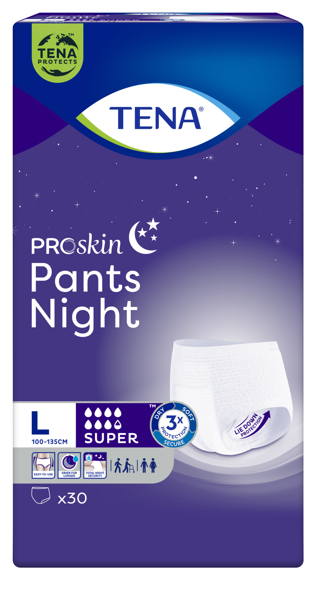 tena-proskin-pants-night-large-buyuk-beden-gece-icin-super-emici-kulot-30-lu-paket_66154703dfb47.png Tena ProSkin Pants Night Large Büyük Beden Gece için Süper Emici Külot 30 lu paket - Görsel 1